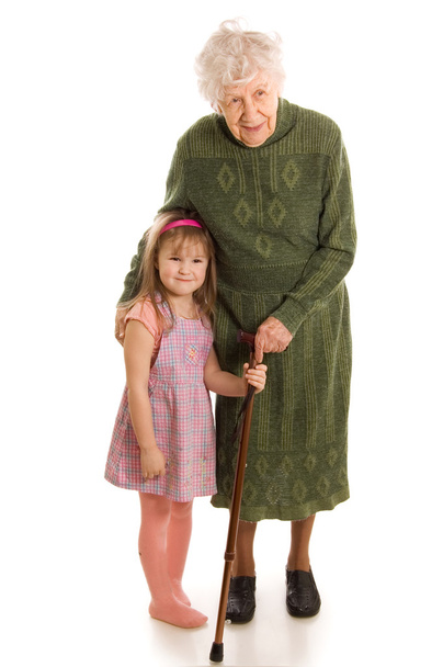 The elderly woman with the granddaughter - Foto, Bild