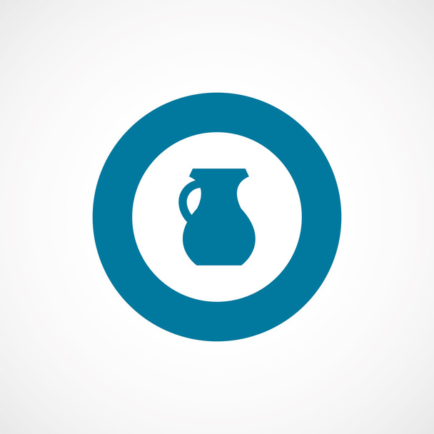 džbán tučný modrý okraj kruhu ico - Vektor, obrázek