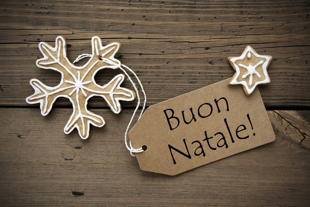 Italské Vánoční blahopřání s Ginger chleby - Fotografie, Obrázek