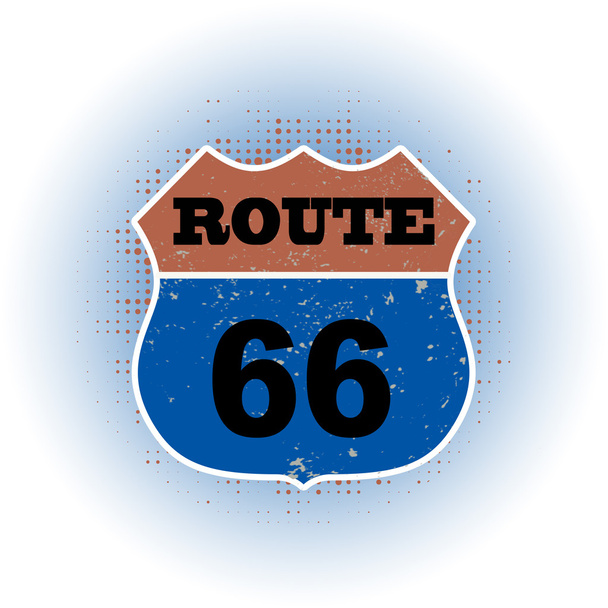 route 66 stamp - Vector, Image