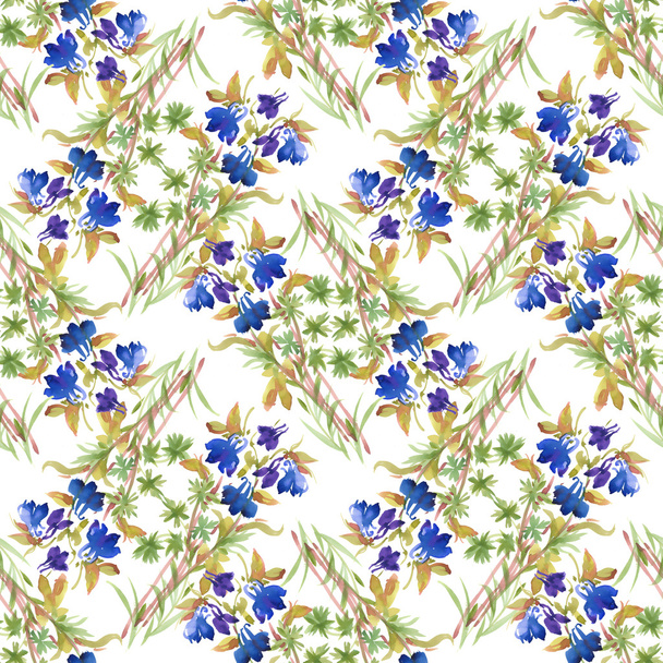 Floral seamless pattern with flowers - Фото, зображення