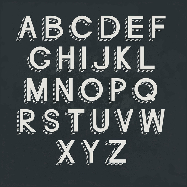 Retro alphabet. - Vector, Imagen