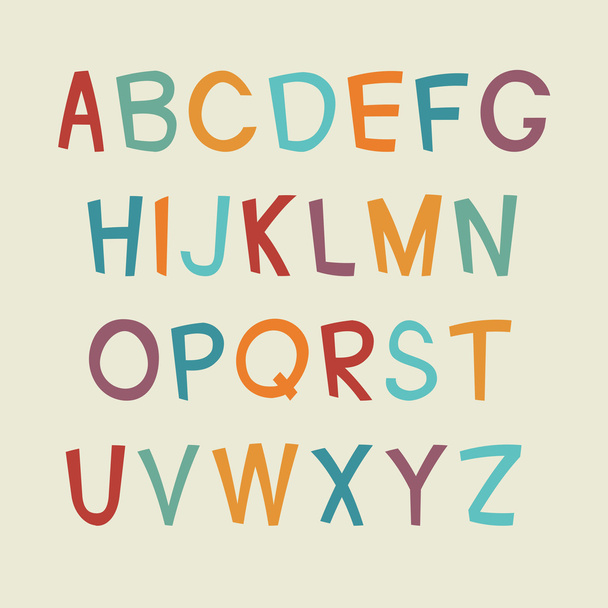 Cartoon alphabet. - Vector, Image