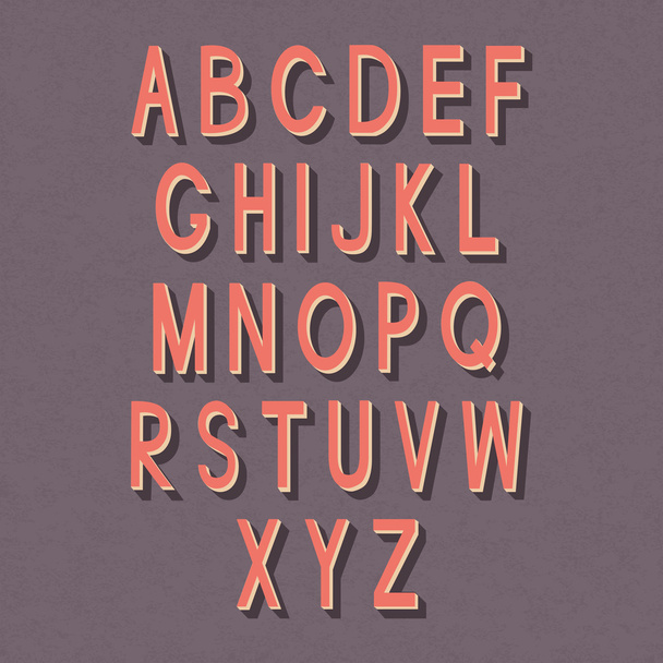 Retro alphabet. - Vector, imagen