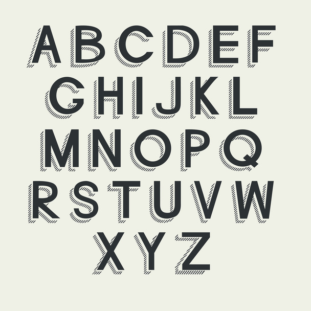 Retro alphabet. - Wektor, obraz