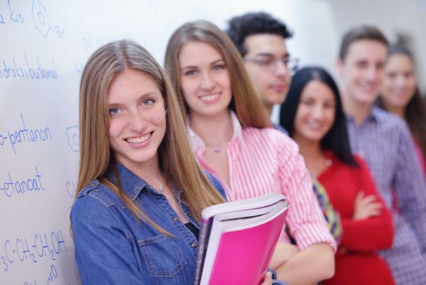 Happy teens group in school - Foto, immagini