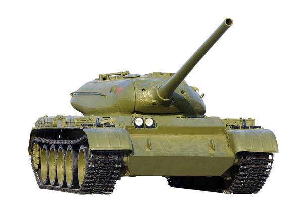 szovjet tank, elszigetelt, felett fehér - Fotó, kép