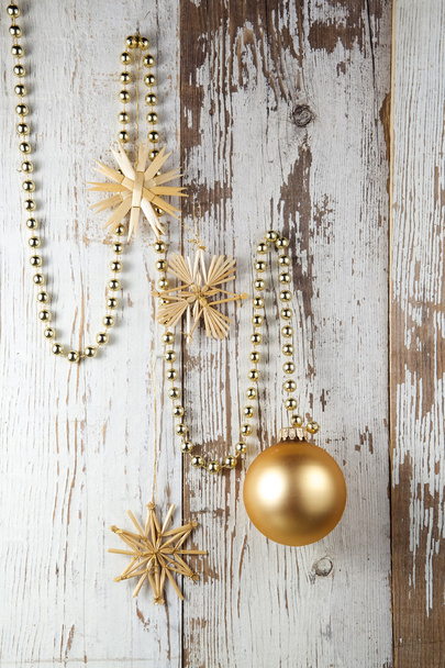 Christmas decorations with clock and bauble  - Foto, Imagen