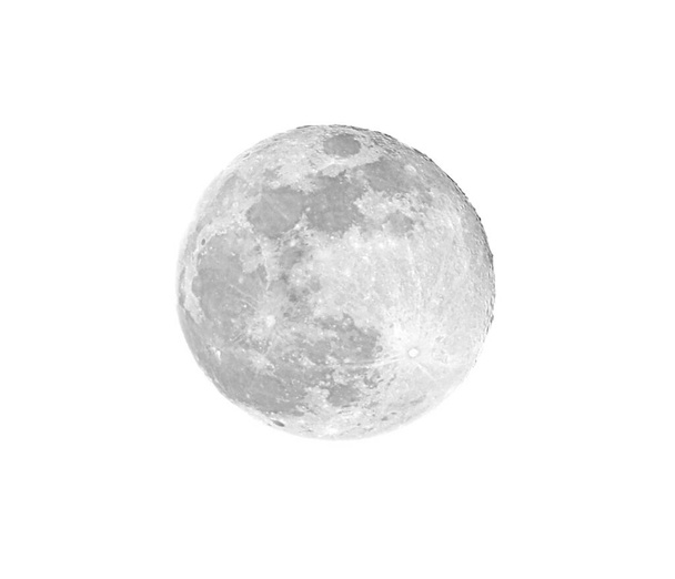 Luna piena molto grande sullo sfondo bianco - Foto, immagini