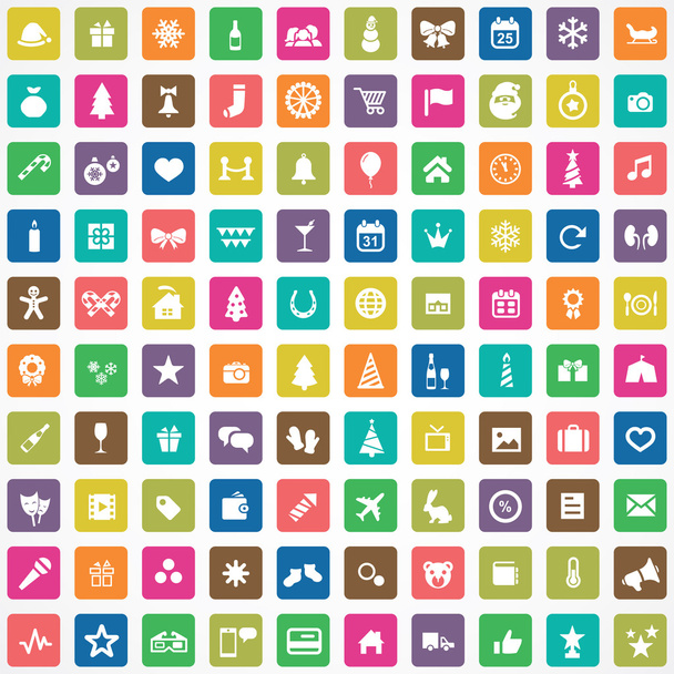 100 new year icon - Vector, Image