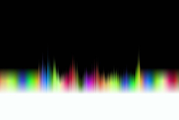 Värillisten viivojen ja ääriviivojen spektri. Nestemäinen abstrakti aalto, sateenkaaren värit aave. - Valokuva, kuva