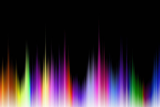 Espectro de linhas coloridas e contornos. Onda abstrata líquida, espectro de cores do arco-íris. - Foto, Imagem
