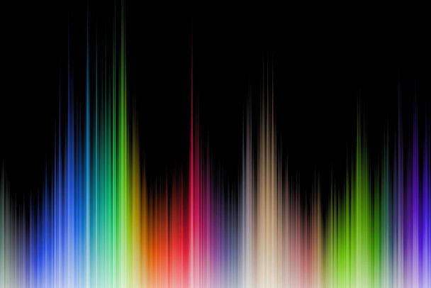 Spectrum van gekleurde lijnen en lijnen. Vloeibare abstracte golf, regenboog kleuren spook. - Foto, afbeelding