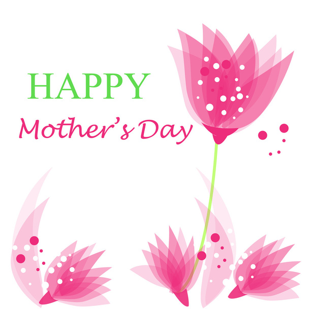 Mother's Day pink flower vector - Wektor, obraz