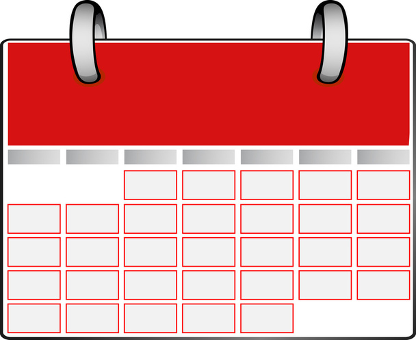 rode kalender - Vector, afbeelding