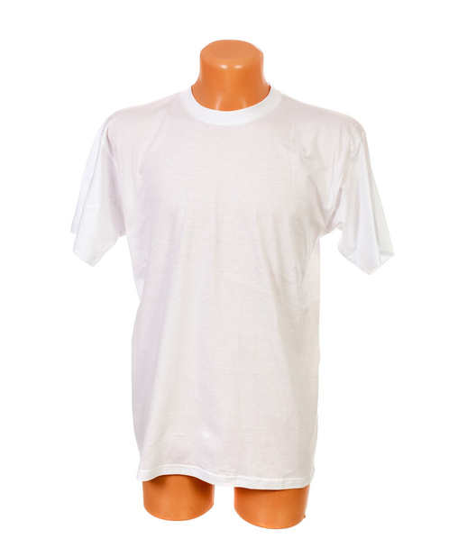 Белая футболка на манекене
 - Фото, изображение