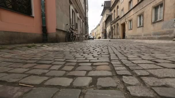 Bestrating in oude stad (verkeer camera) Hd - Video