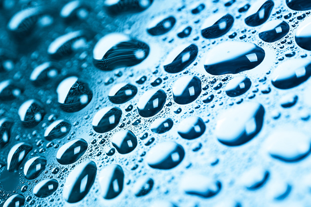 Blue water drops background - Фото, зображення