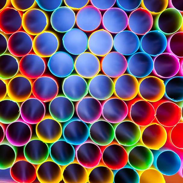 Colorful straws texture - Photo, Image