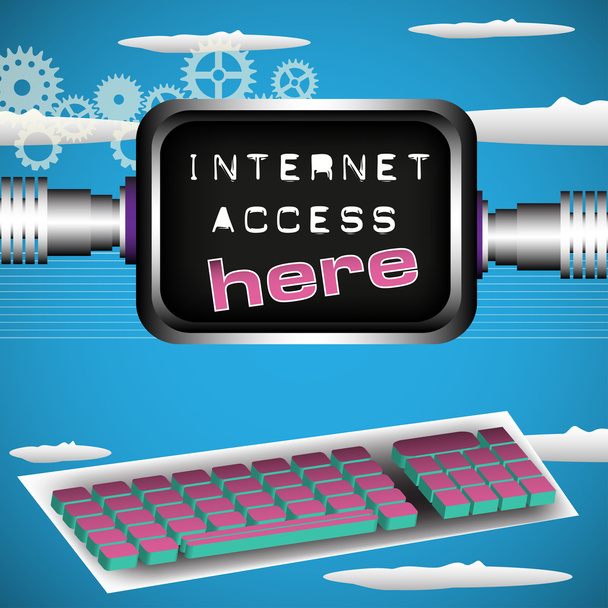 Internet access here - Διάνυσμα, εικόνα