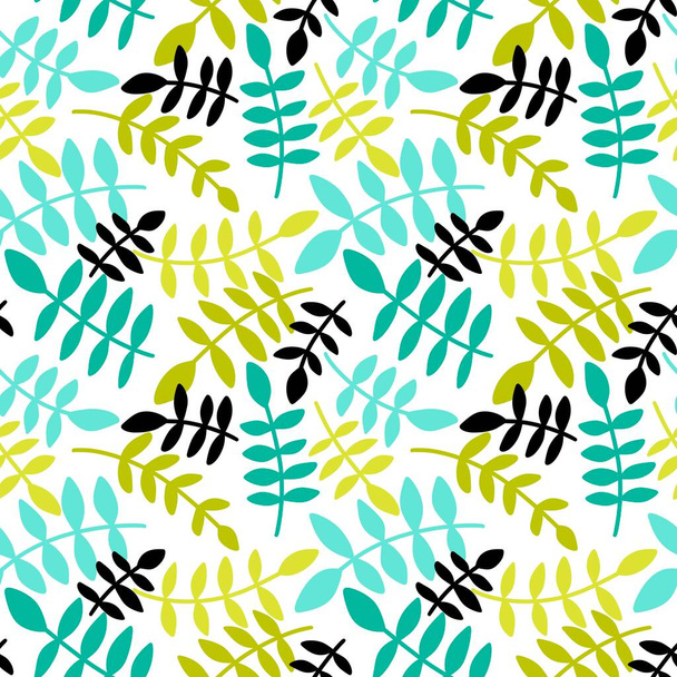 Floral seamless leaves branches pattern for fabrics and packaging and gifts and linens and kids and wrapping paper - Photo, Image
