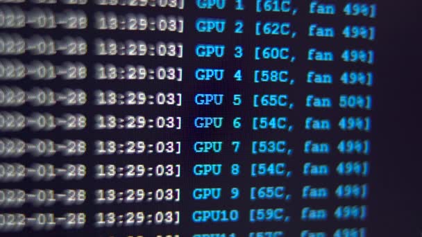 Ekran görüntüsü olan Gpus kullanarak Ethereum madencilik cryptocurrency - Video, Çekim