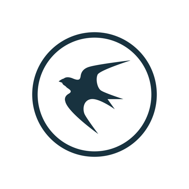 swallow circle background ico - Vector, Image