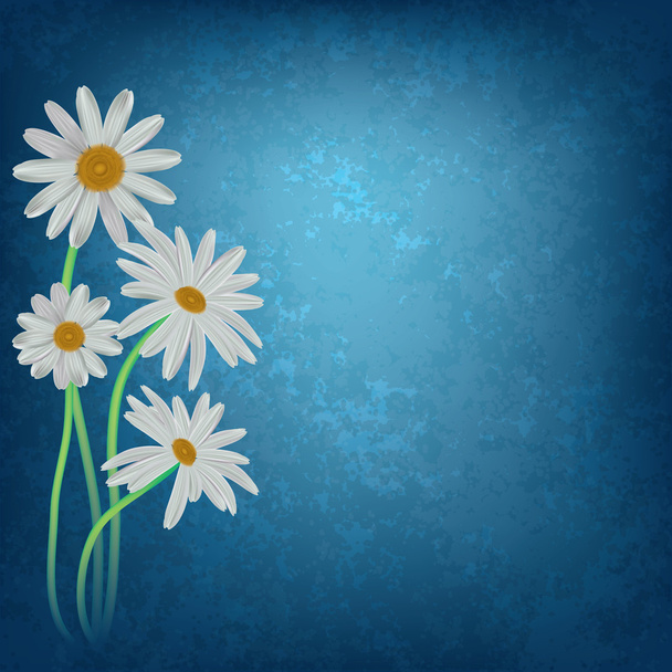 αφηρημένο floral φόντο με χαμομήλια - Διάνυσμα, εικόνα