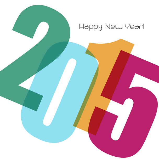 Happy new year greeting with number - Vektor, kép