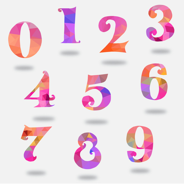numbers set - Vector, Imagen