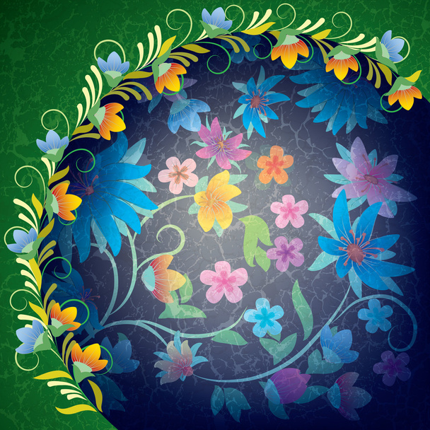 ilustración floral grunge abstracta
 - Vector, Imagen