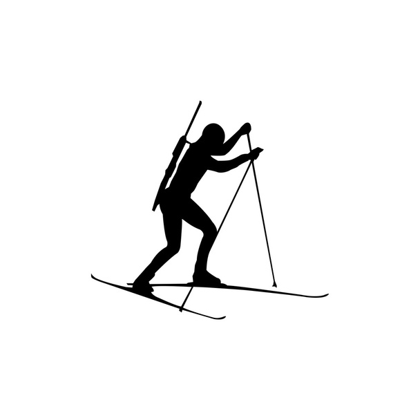 Silhouette de biathlon
 - Vecteur, image