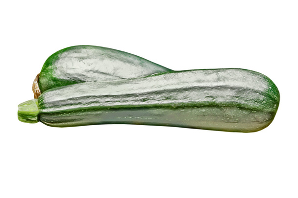 Deux légumes de courgettes isolés sur fond blanc. Digitalement ge
 - Photo, image
