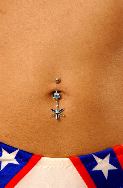 Pretty belly with piercing - Photo, Image
