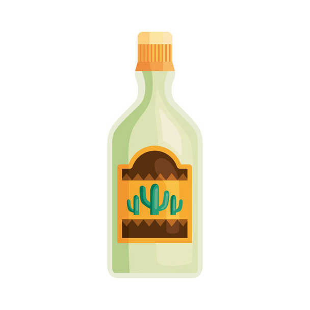 tequila alcoholic drink bottle - Vector, Image