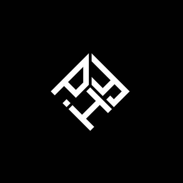 Design de logotipo de letra PHY no fundo preto. PHY iniciais criativas conceito logotipo carta. Desenho de letra PHY. - Vetor, Imagem