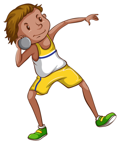 Un boceto de un chico lanzando una pelota
 - Vector, imagen