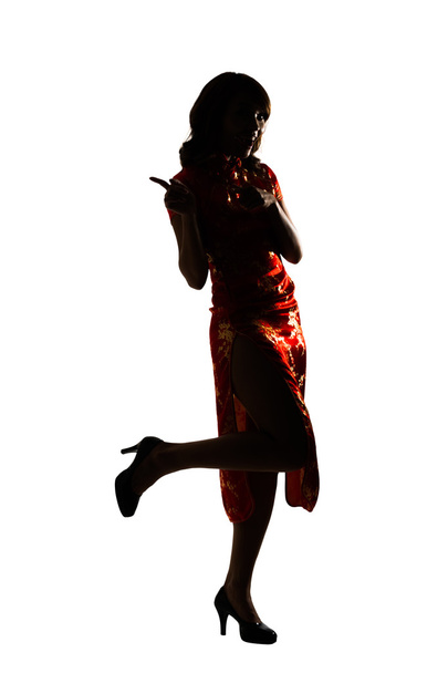 Silhouette of Chinese woman - Foto, imagen