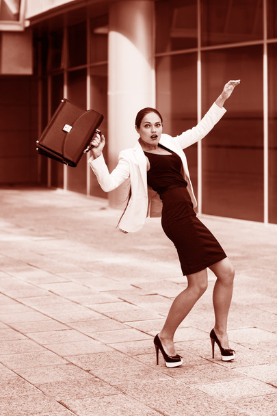 Scared young businesswoman - Photo, Image
