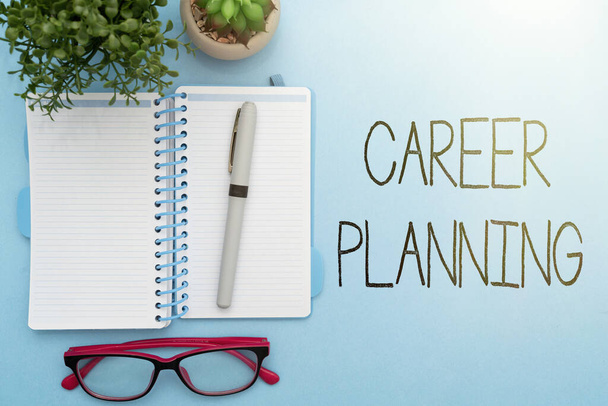 Conceptual display Career Planning. Business concept Strategically plan your career goals and work success Flashy School Office Supplies, Teaching Learning Collections, Writing Tools, - Photo, Image