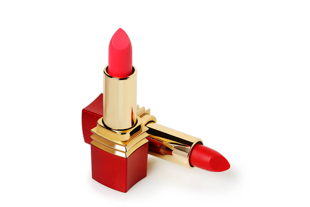 red lipstick isolated on white - Valokuva, kuva