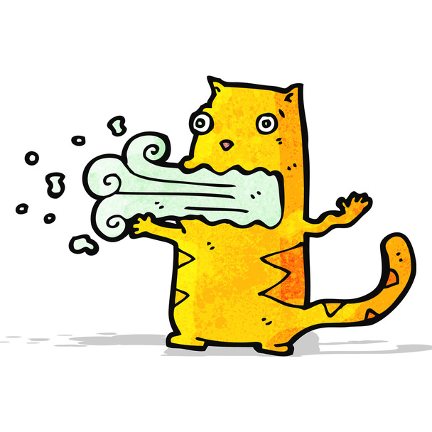 sarjakuva röyhtäily kissa
 - Vektori, kuva