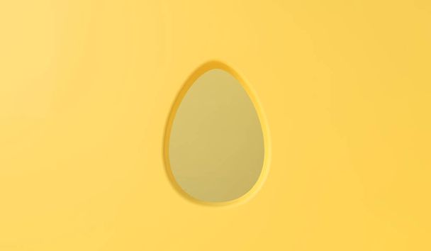 Easter egg shaped hole in a wall background. 3D Rendering - Fotografie, Obrázek