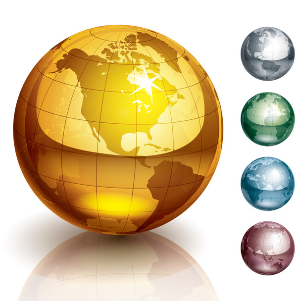 Vector globes - Vector, afbeelding