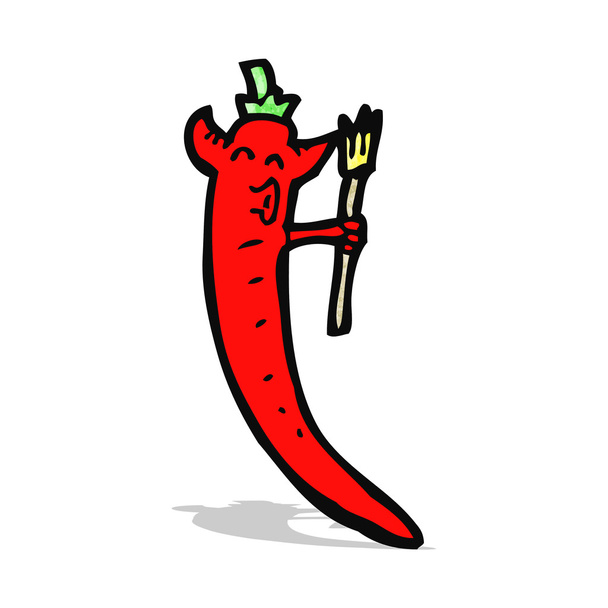 cartoon chili pepper - Vector, Image