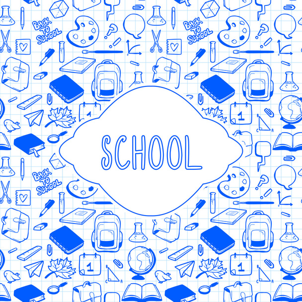 School theme card design - Вектор, зображення