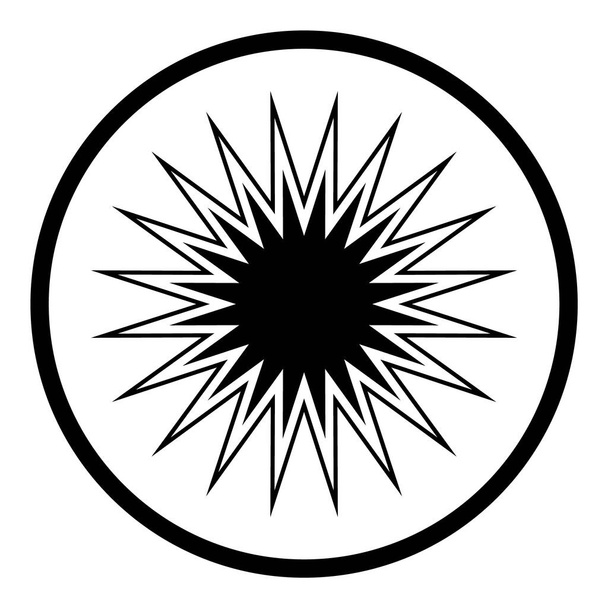 Cirkel bol bol document platte pictogram geïsoleerd op witte achtergrond - Vector, afbeelding
