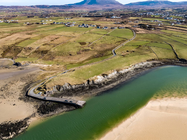 Aerial view of Ballyness Pier in County Donegal - Ireland - Φωτογραφία, εικόνα