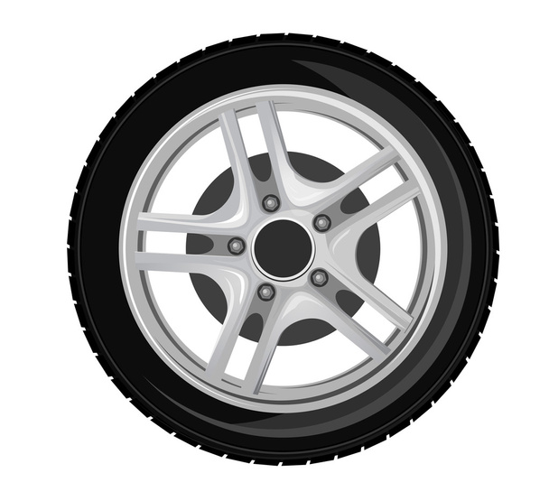Wheel and tire - Vector, Image