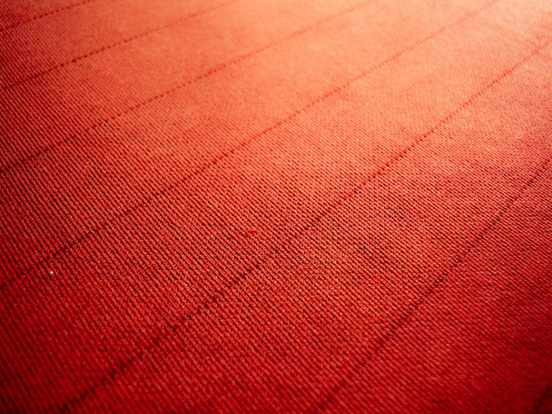 Orange-red background with fabric texture and line striped pattern - Photo, Image